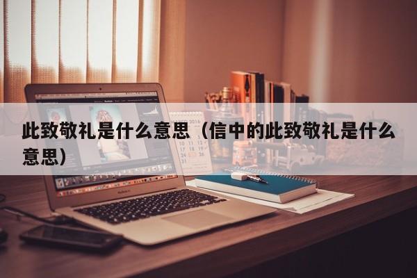 此致敬礼是什么意思（信中的此致敬礼是什么意思）